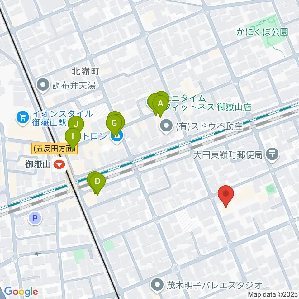 エミイ音楽教室周辺のファミレス・ファーストフード一覧地図