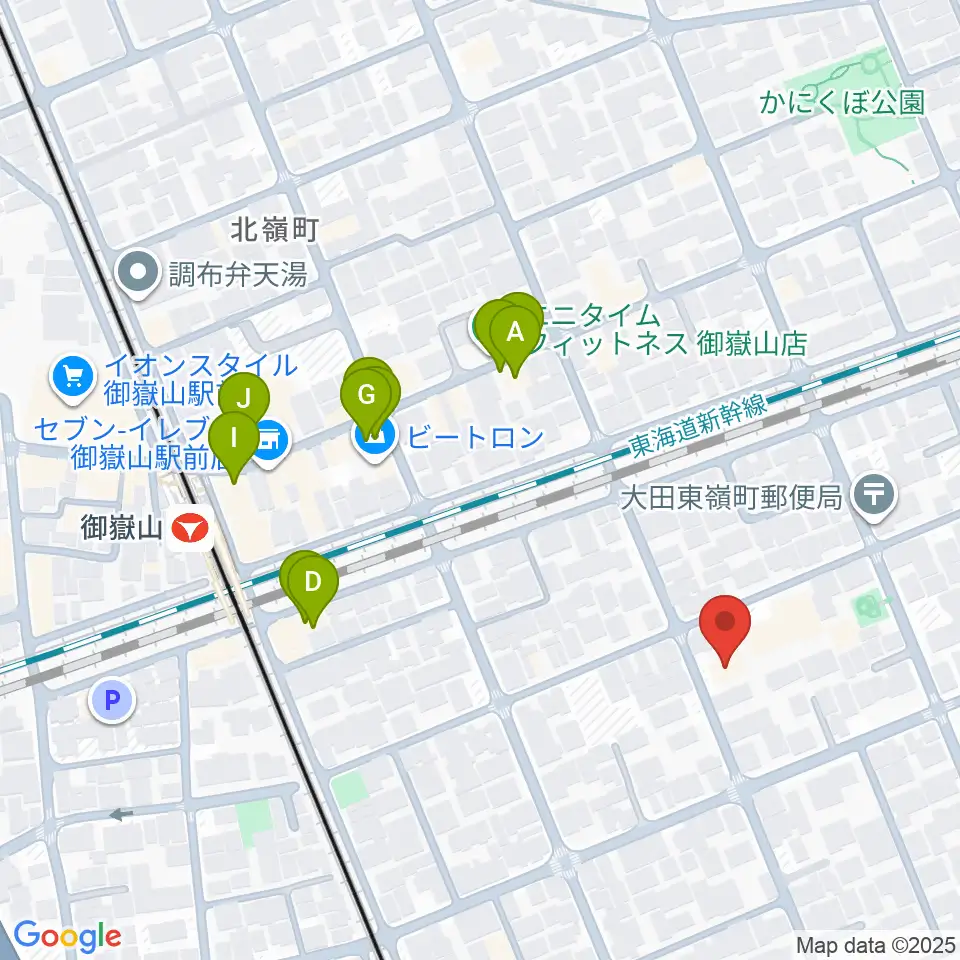 エミイ音楽教室周辺のファミレス・ファーストフード一覧地図