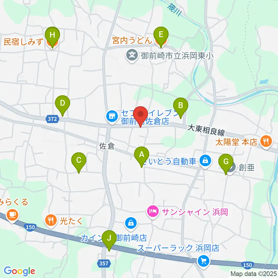 スタジオファーミング周辺のファミレス・ファーストフード一覧地図