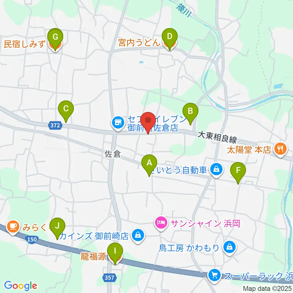スタジオファーミング周辺のファミレス・ファーストフード一覧地図