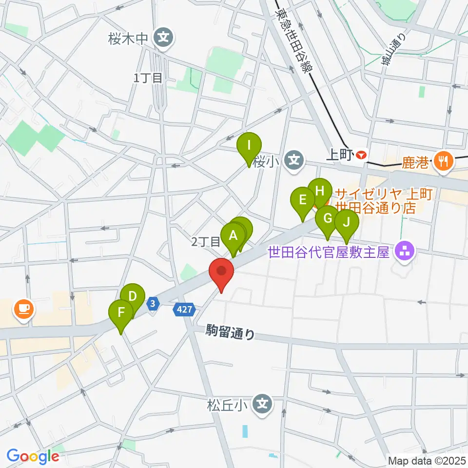 ハイエースサウンドシステムズ周辺のファミレス・ファーストフード一覧地図