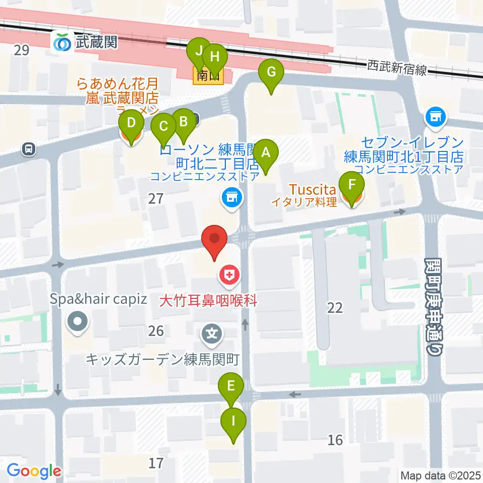 スタヂオワイズ周辺のファミレス・ファーストフード一覧地図