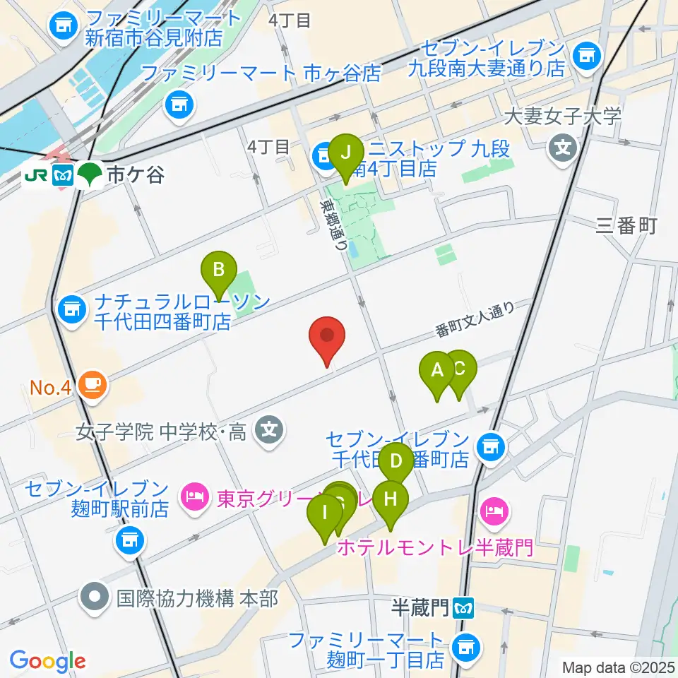 東京ビジュアルアーツ周辺のファミレス・ファーストフード一覧地図