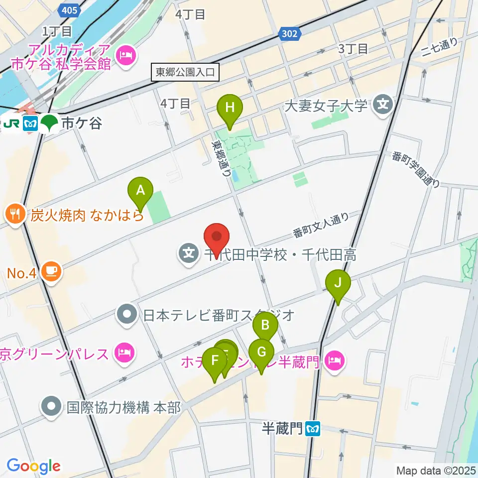 東京ビジュアルアーツ周辺のファミレス・ファーストフード一覧地図