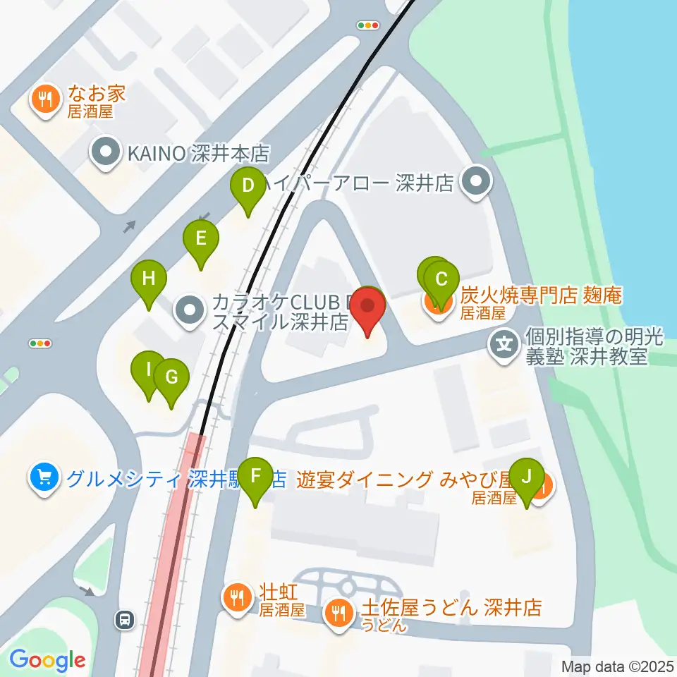 コタニピアノ工房周辺のファミレス・ファーストフード一覧地図