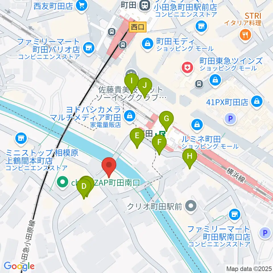 ゲートウェイスタジオ町田店周辺のファミレス・ファーストフード一覧地図