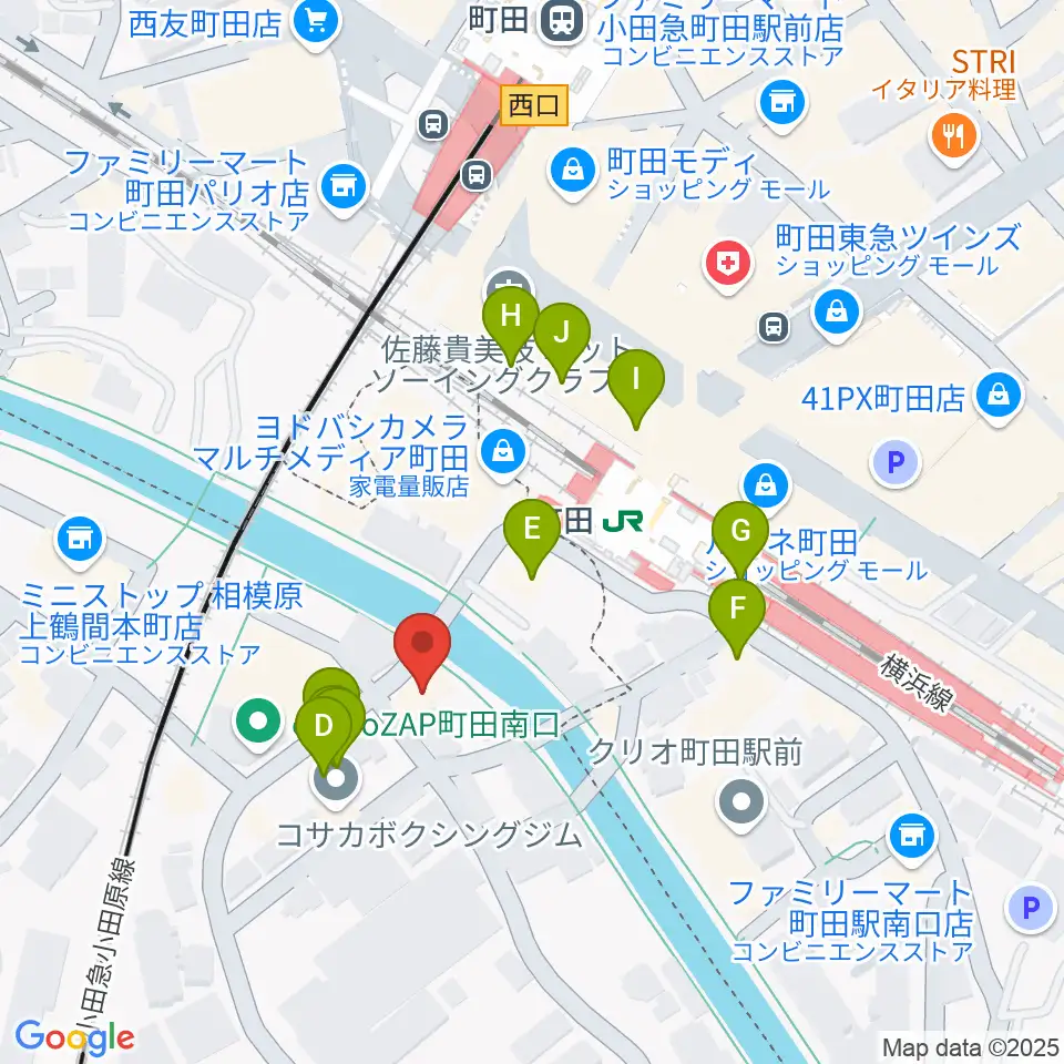 ゲートウェイスタジオ町田店周辺のファミレス・ファーストフード一覧地図