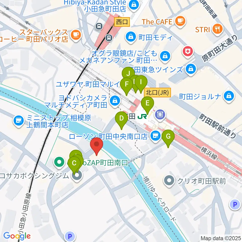 ゲートウェイスタジオ町田店周辺のファミレス・ファーストフード一覧地図