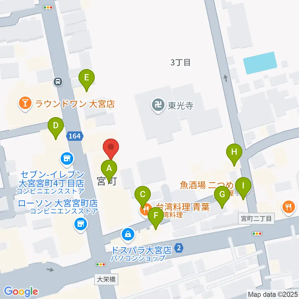 ゲートウェイスタジオ大宮店周辺のファミレス・ファーストフード一覧地図