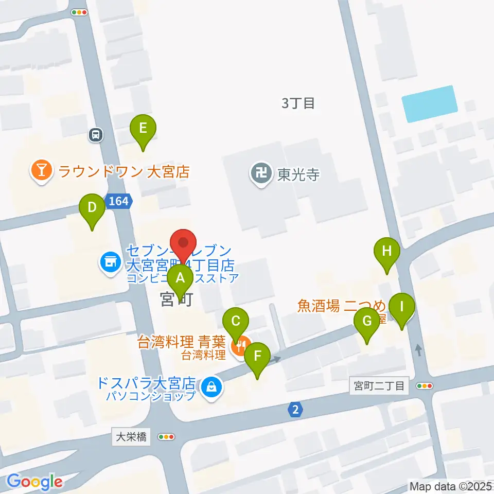 ゲートウェイスタジオ大宮店周辺のファミレス・ファーストフード一覧地図