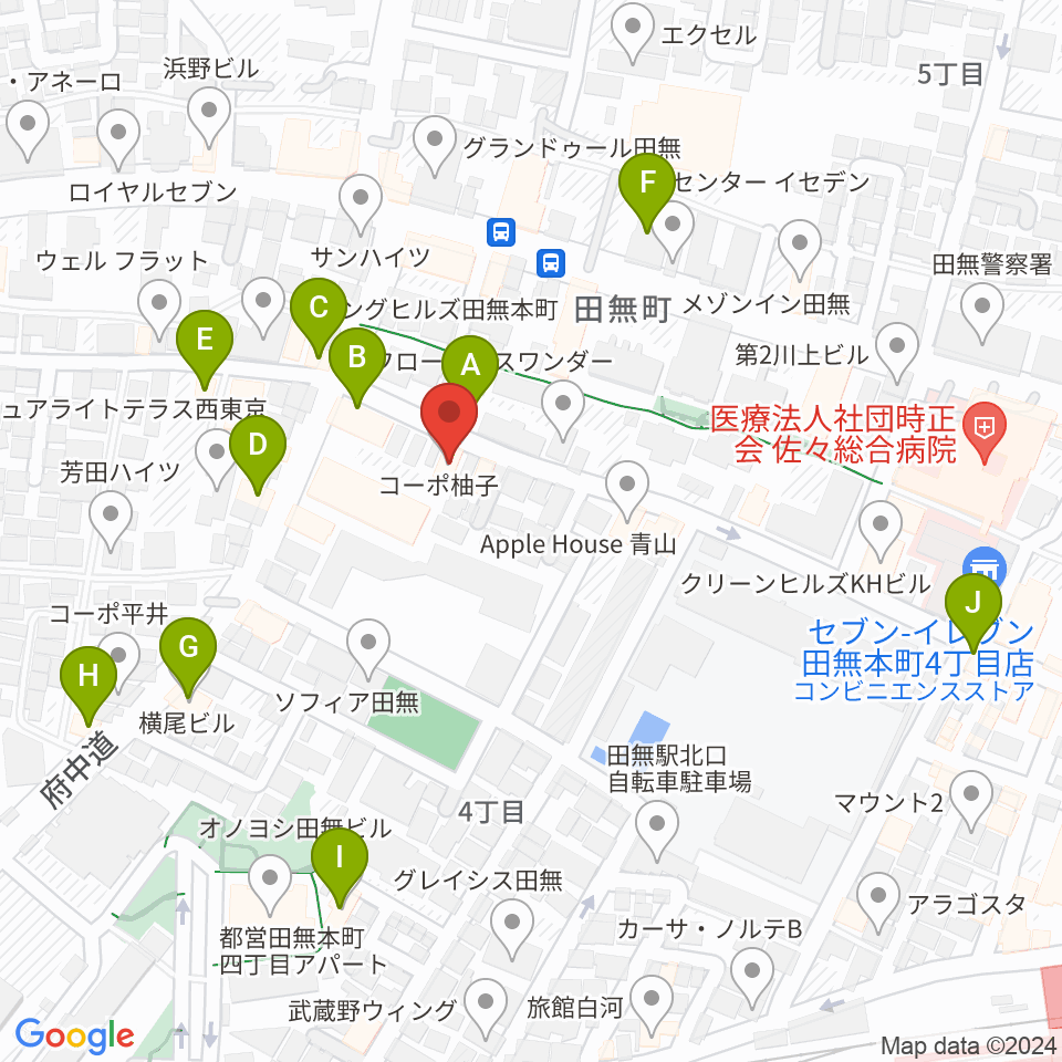 スタジオトライブ周辺のファミレス・ファーストフード一覧地図