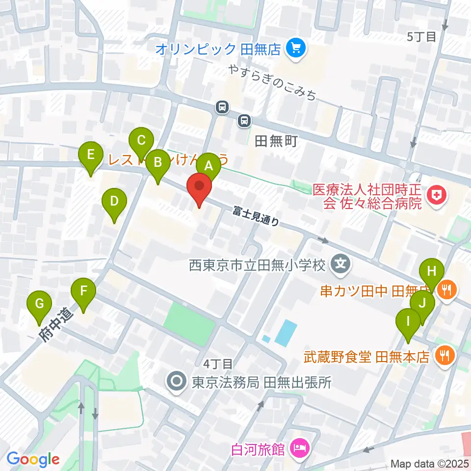 スタジオトライブ周辺のファミレス・ファーストフード一覧地図