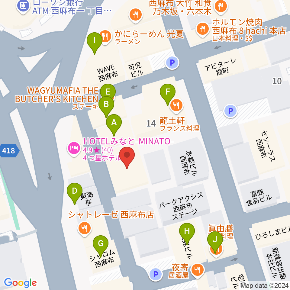 ラボレコーダーズ周辺のファミレス・ファーストフード一覧地図