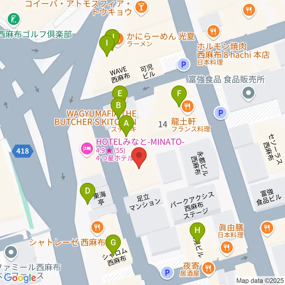 ラボレコーダーズ周辺のファミレス・ファーストフード一覧地図