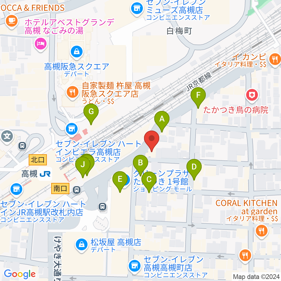 bar T-true周辺のファミレス・ファーストフード一覧地図