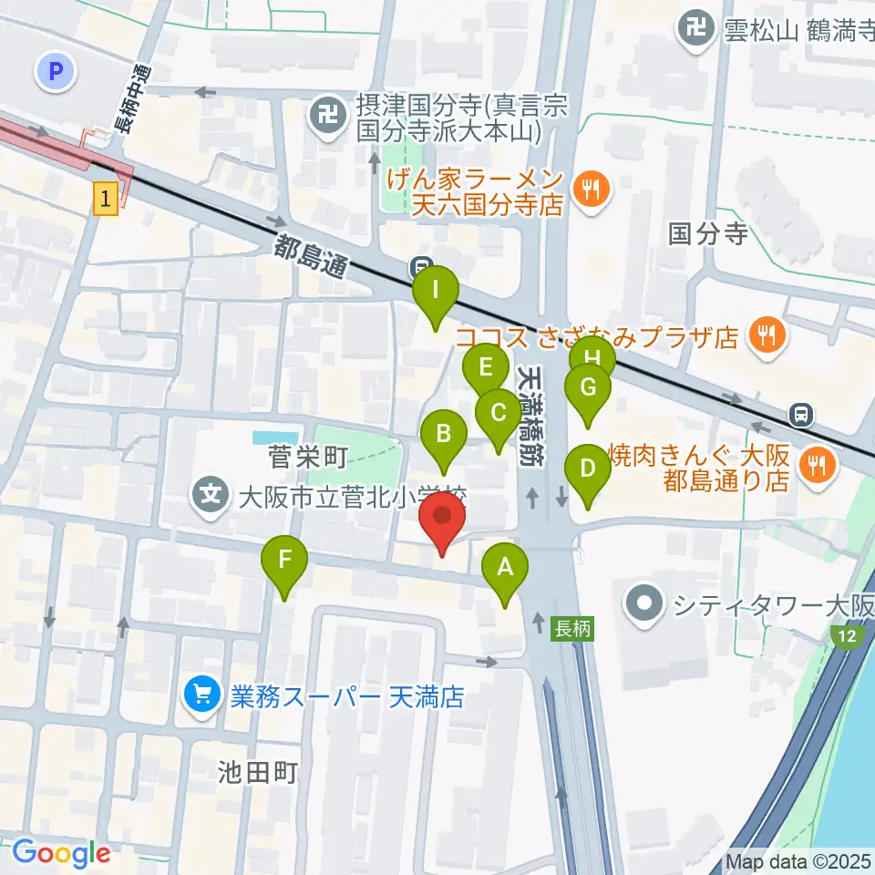 ココサウンド周辺のファミレス・ファーストフード一覧地図