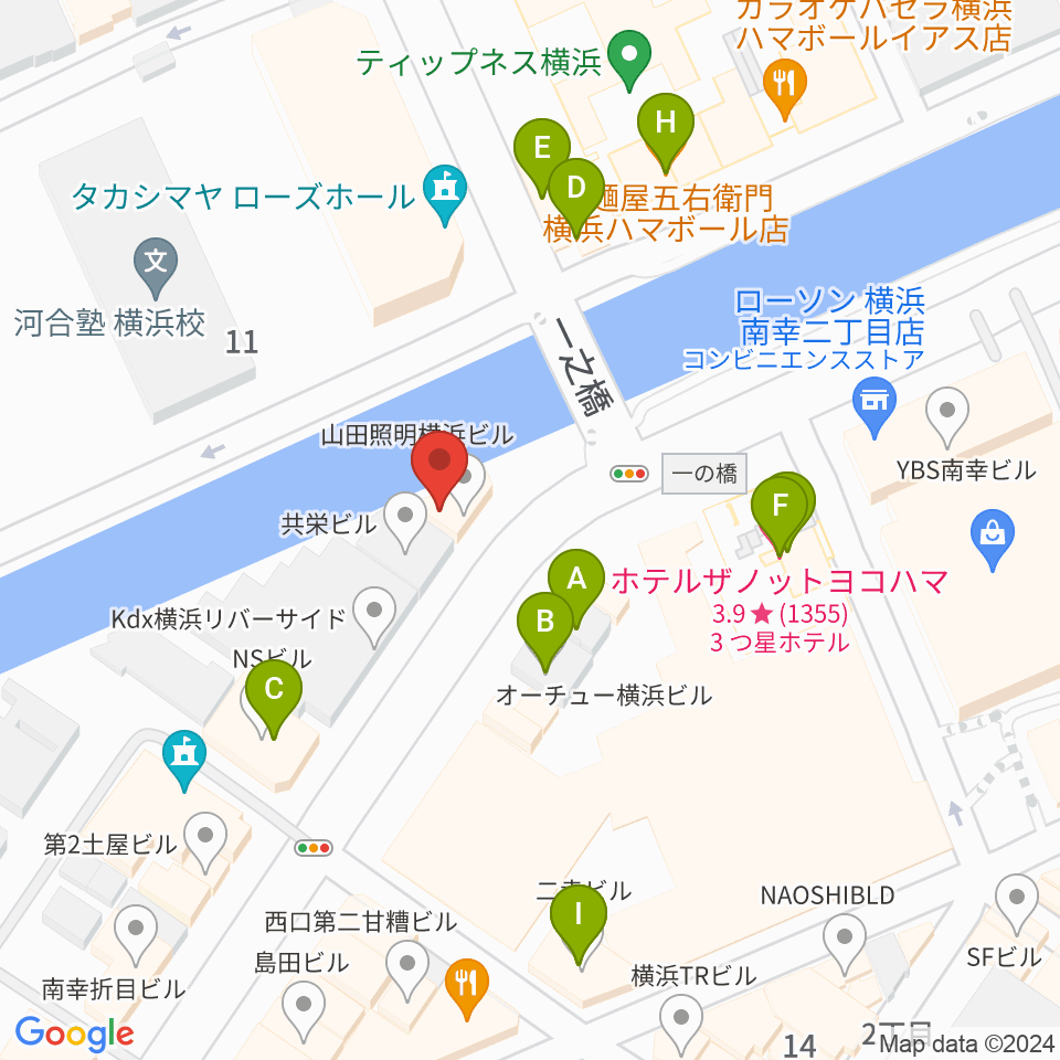 クラウドナインスタジオ横浜西口店周辺のファミレス・ファーストフード一覧地図