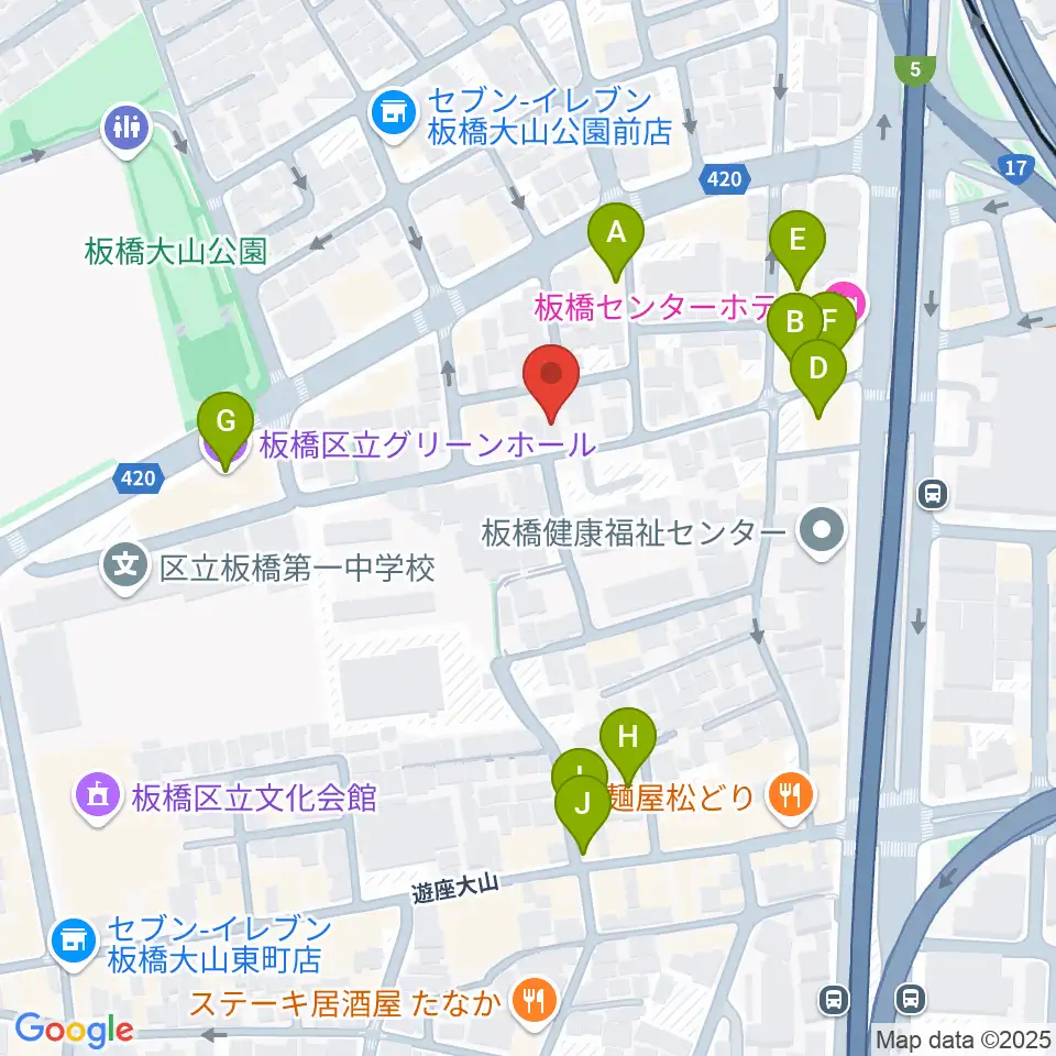 STUDIO ALES周辺のファミレス・ファーストフード一覧地図