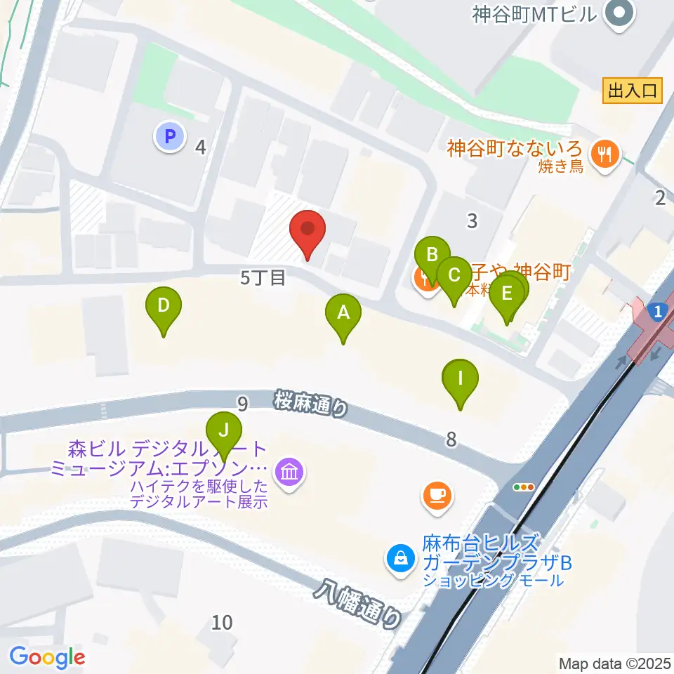 grid studio周辺のファミレス・ファーストフード一覧地図