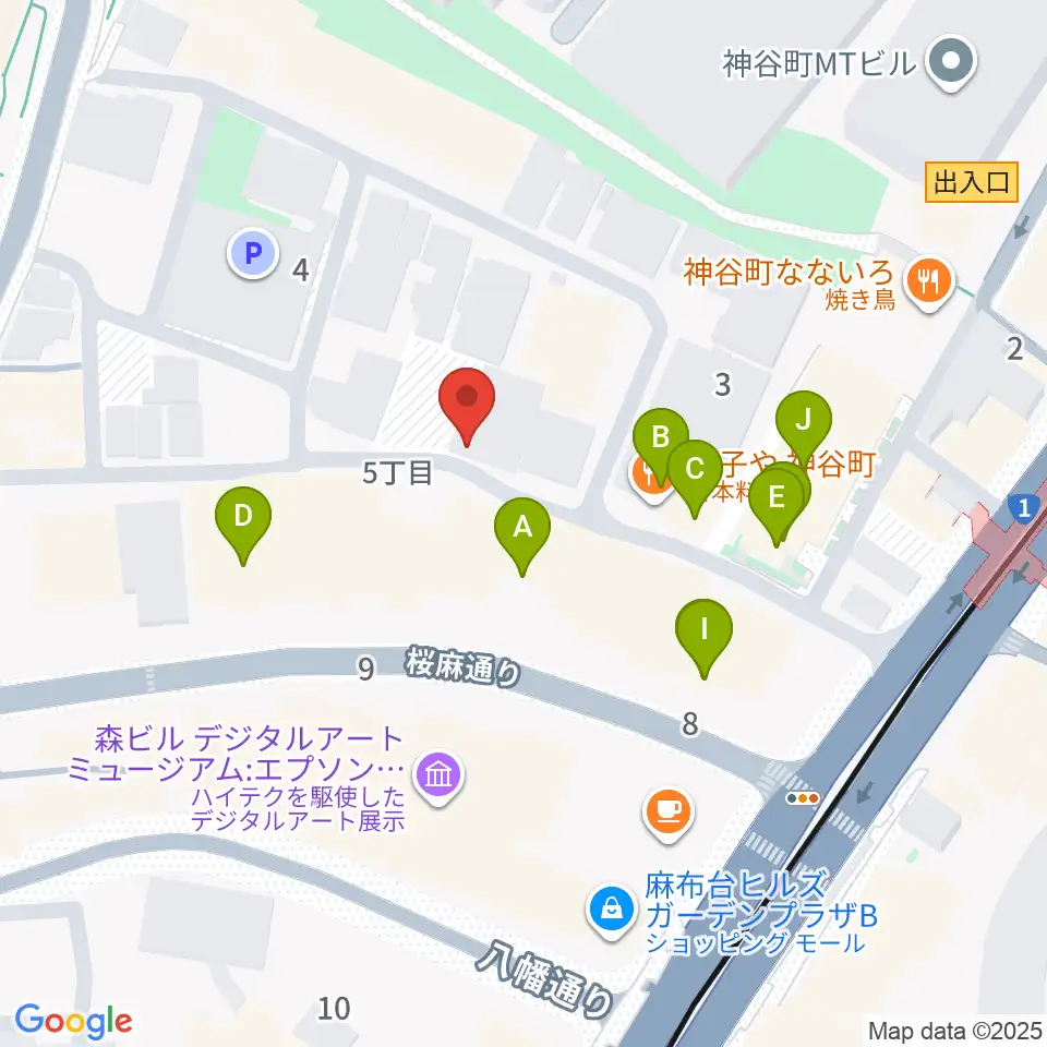 grid studio周辺のファミレス・ファーストフード一覧地図