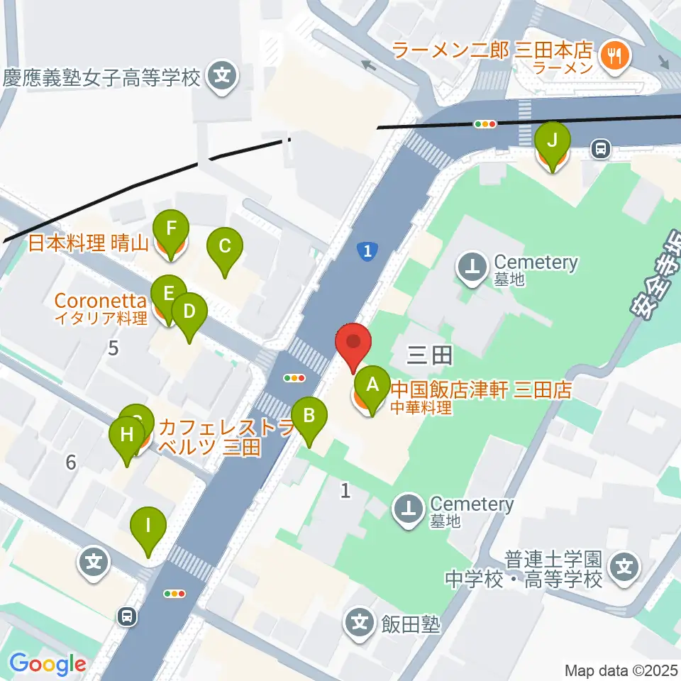 スタジオアワーハウス周辺のファミレス・ファーストフード一覧地図