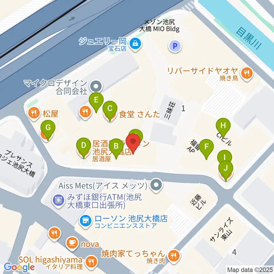 プライムサウンドスタジオ フォーム周辺のファミレス・ファーストフード一覧地図