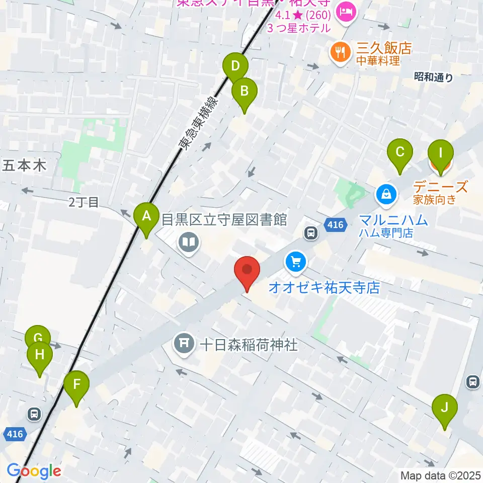 STUDIO MECH周辺のファミレス・ファーストフード一覧地図