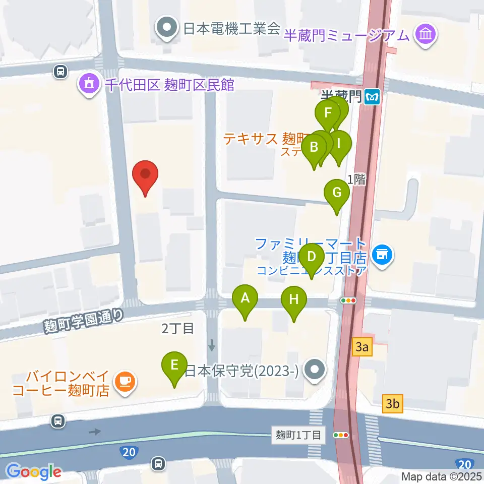 ビークルースタジオ周辺のファミレス・ファーストフード一覧地図