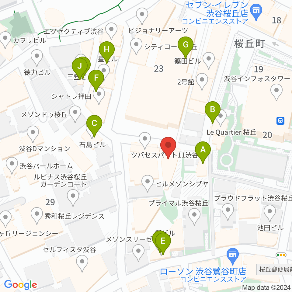 アダマンツミュージック周辺のファミレス・ファーストフード一覧地図