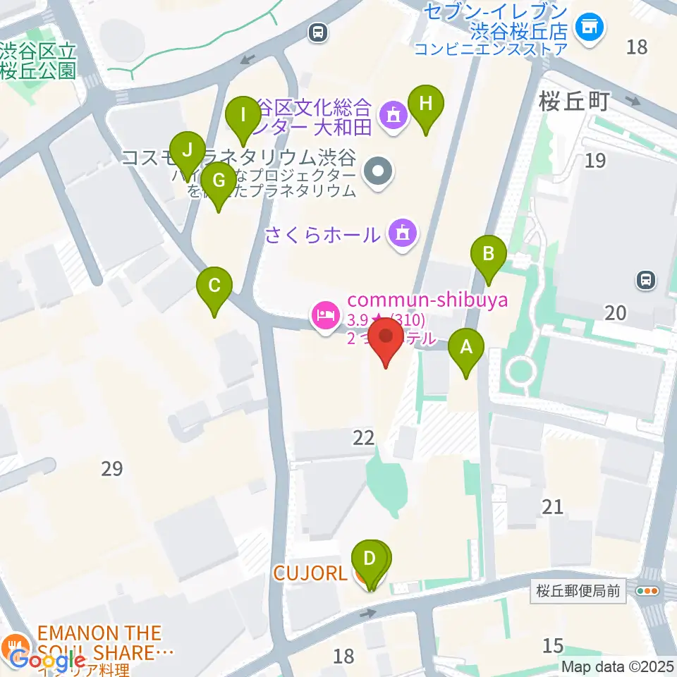 アダマンツミュージック周辺のファミレス・ファーストフード一覧地図
