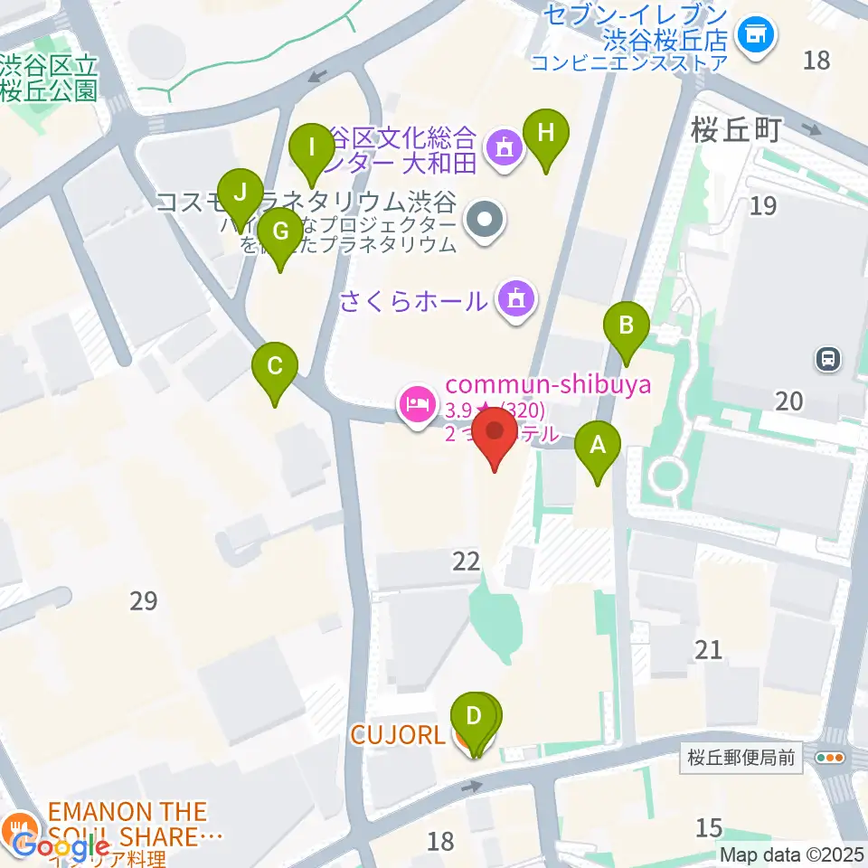 アダマンツミュージック周辺のファミレス・ファーストフード一覧地図