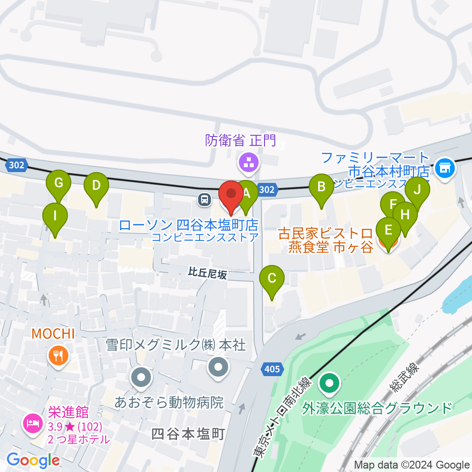 スタジオ サウンドバレイ周辺のファミレス・ファーストフード一覧地図