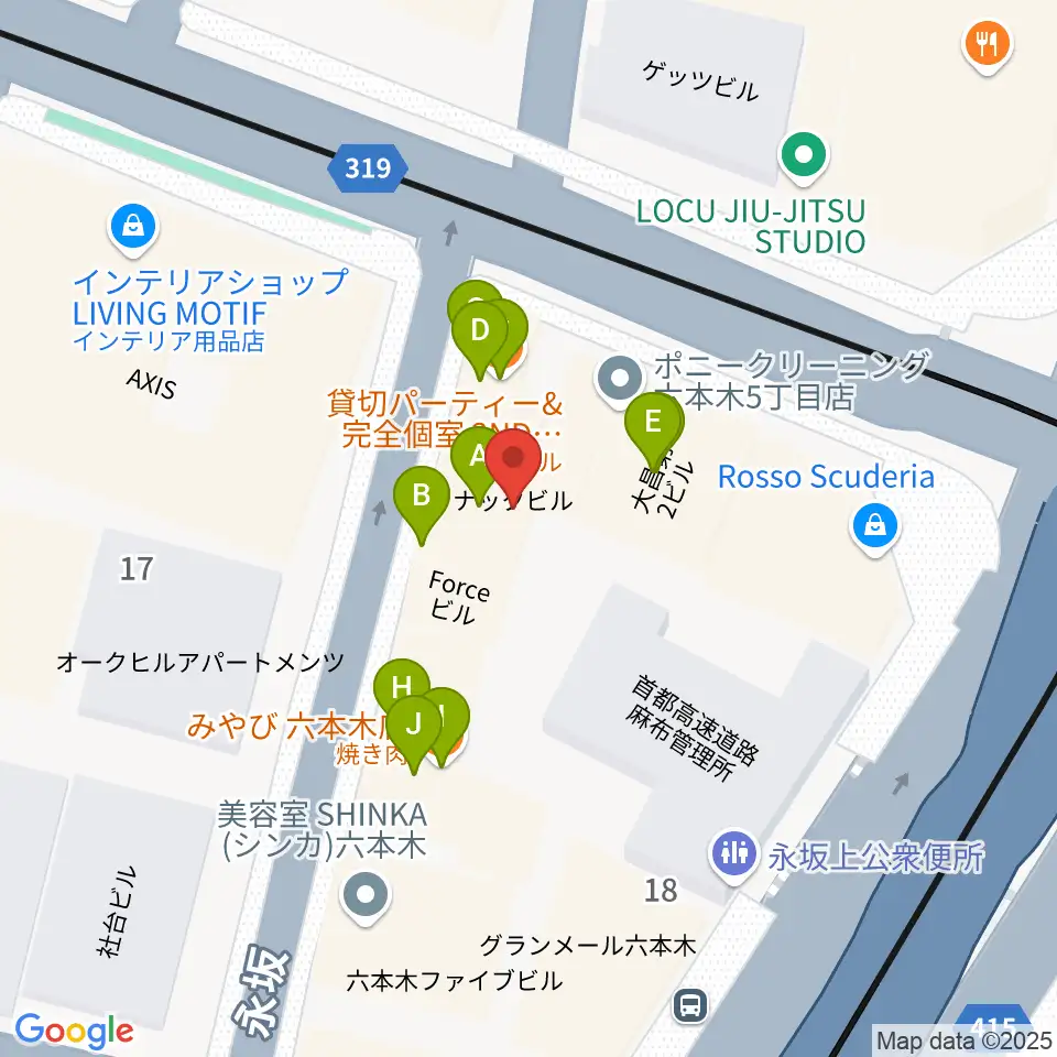 エンドレスエコー周辺のファミレス・ファーストフード一覧地図