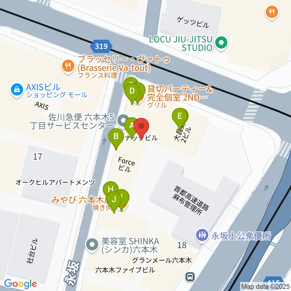 エンドレスエコー周辺のファミレス・ファーストフード一覧地図