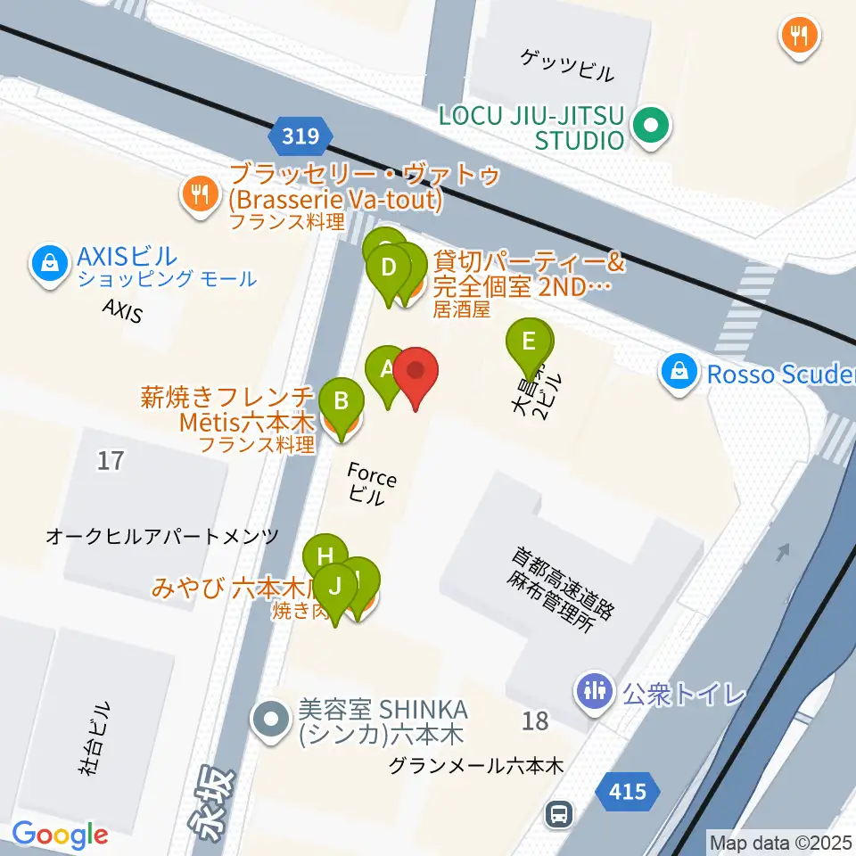エンドレスエコー周辺のファミレス・ファーストフード一覧地図