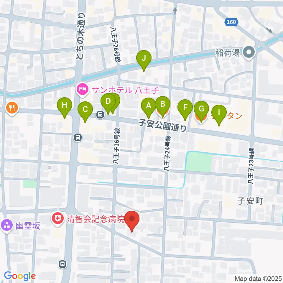 スタジオ・ムーピーズ周辺のファミレス・ファーストフード一覧地図