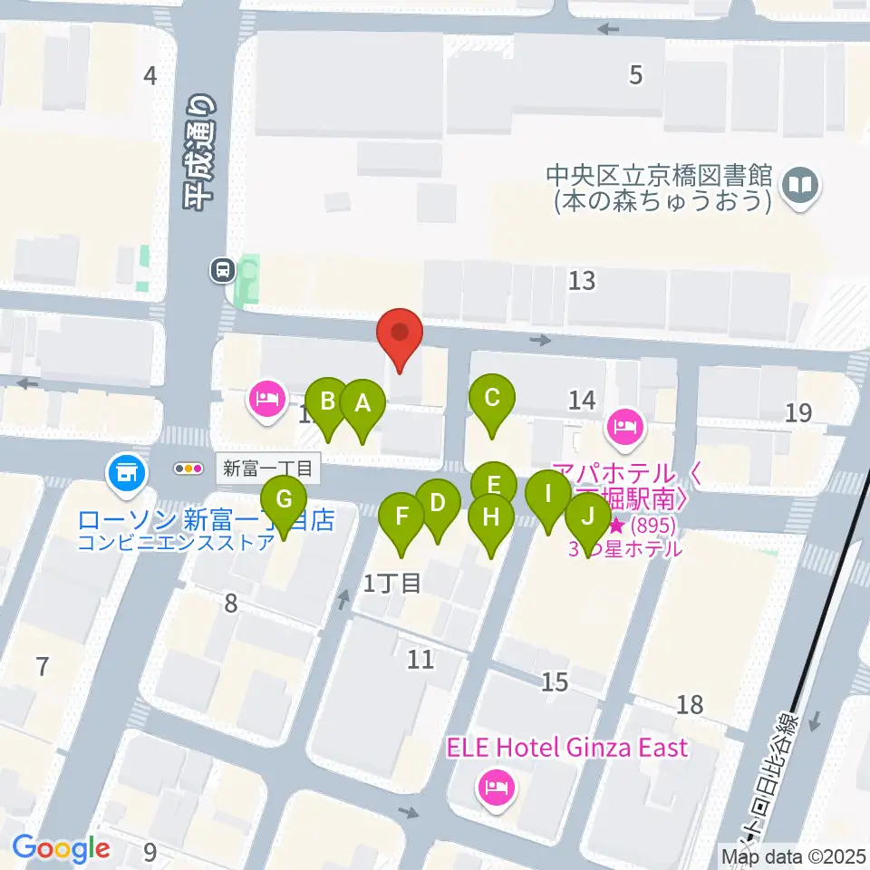 バイオリンアート周辺のファミレス・ファーストフード一覧地図