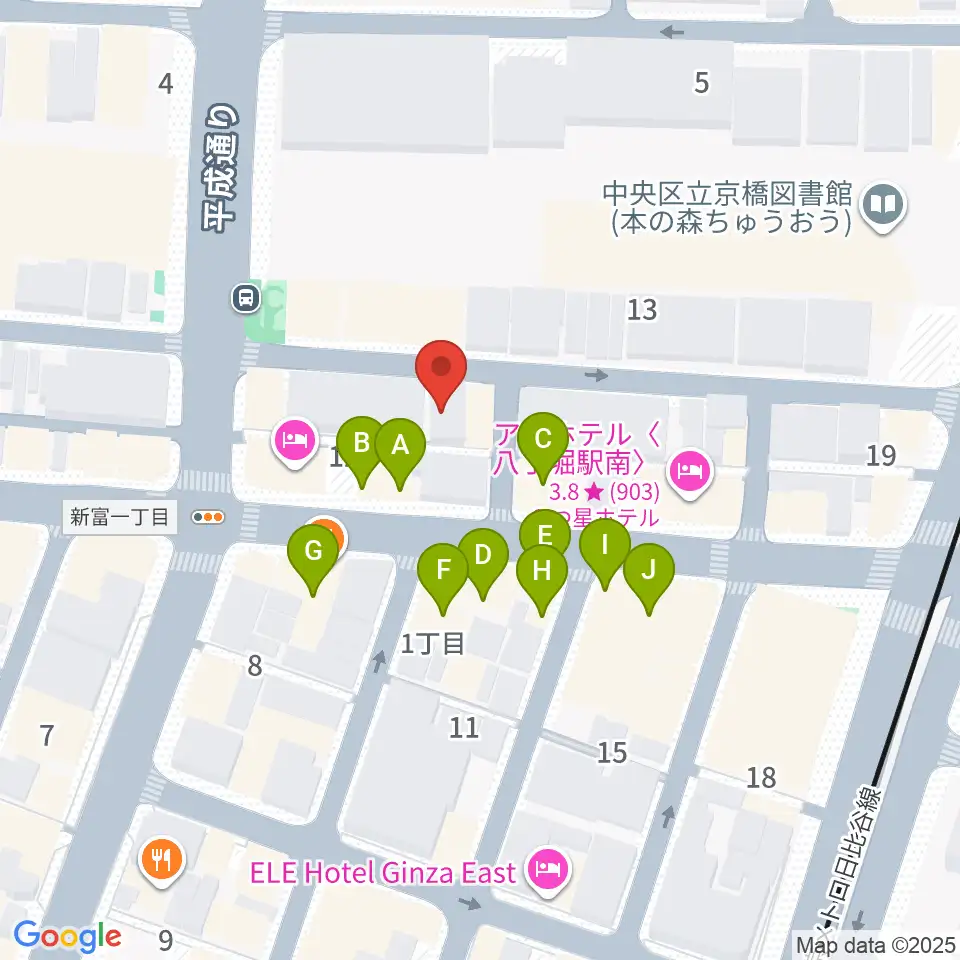 バイオリンアート周辺のファミレス・ファーストフード一覧地図