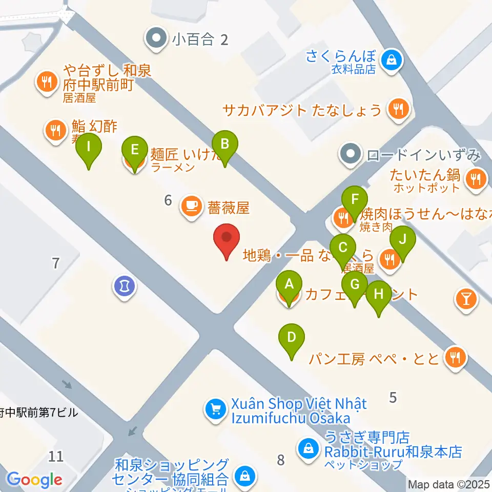 新日本ミュージック株式会社周辺のファミレス・ファーストフード一覧地図
