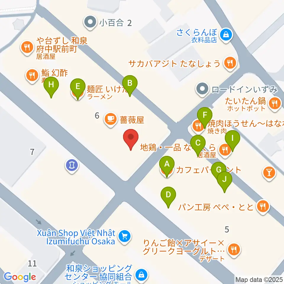 新日本ミュージック株式会社周辺のファミレス・ファーストフード一覧地図