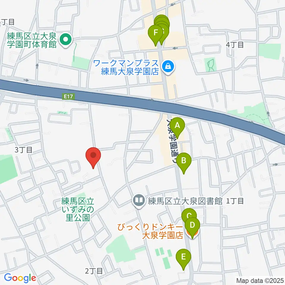 ミカドピアノサービス周辺のファミレス・ファーストフード一覧地図
