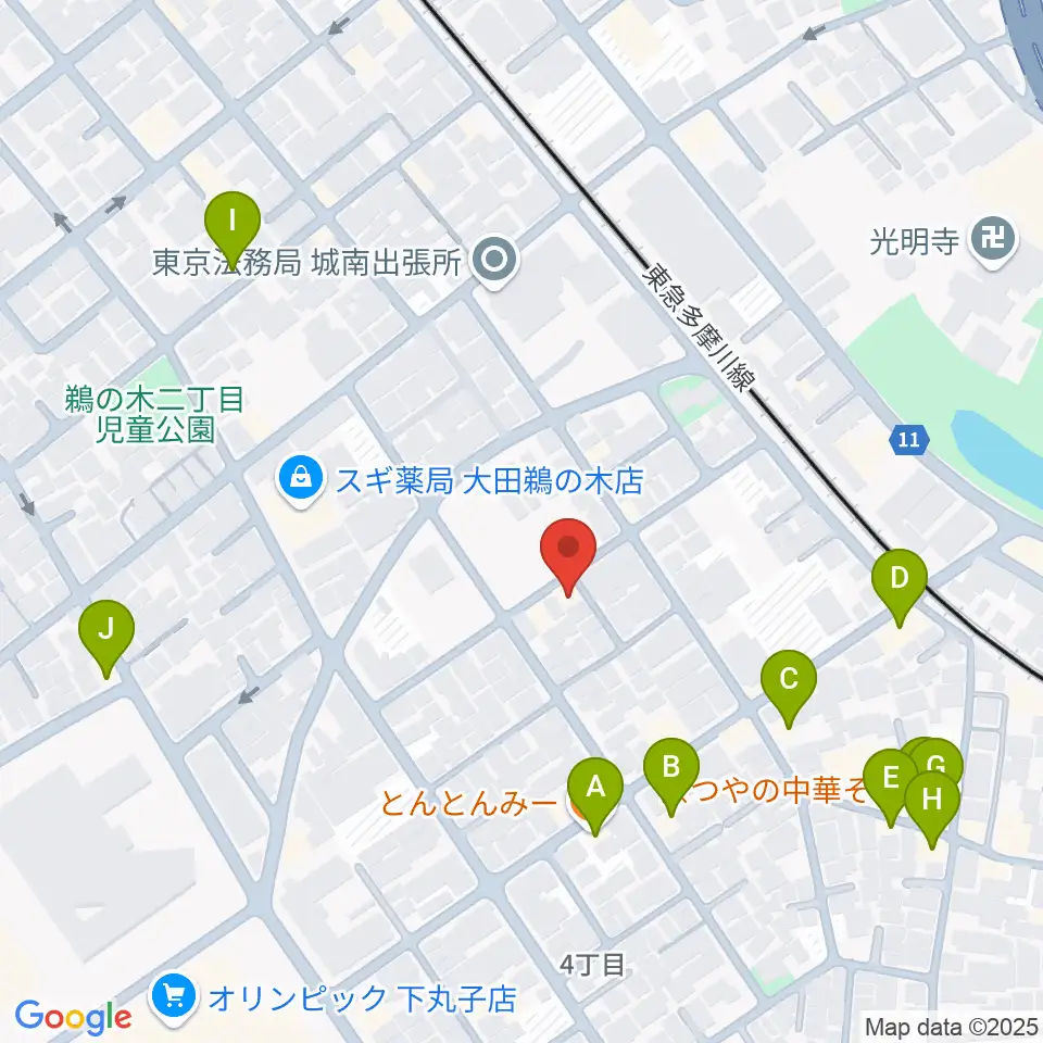 協葉ピアノ周辺のファミレス・ファーストフード一覧地図