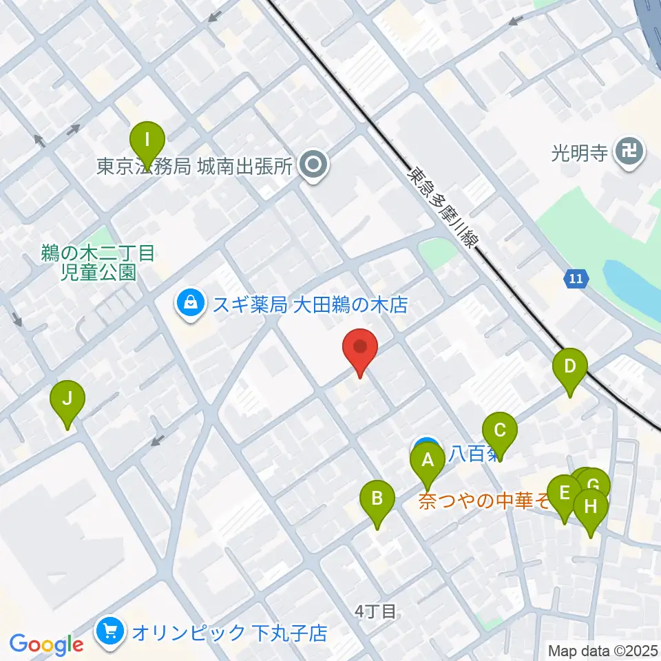 協葉ピアノ周辺のファミレス・ファーストフード一覧地図