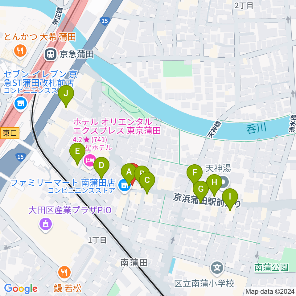 ジョイブラス周辺のファミレス・ファーストフード一覧地図