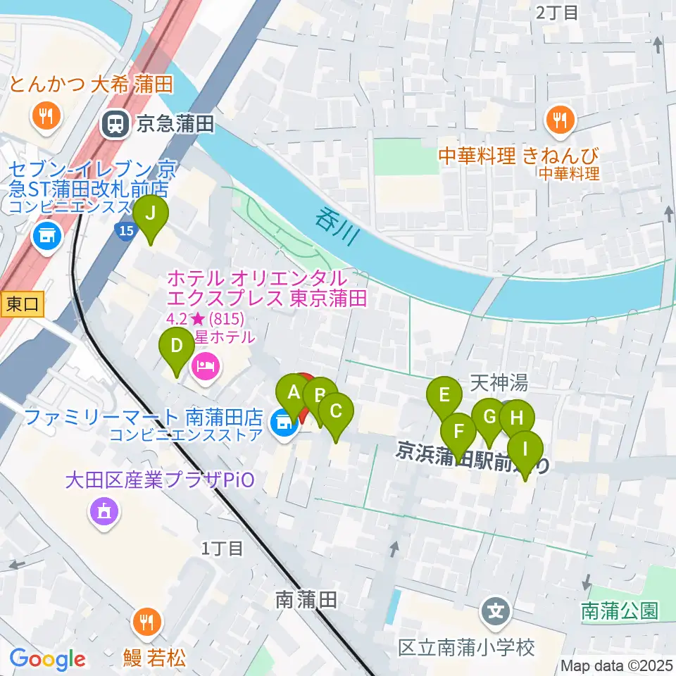 ジョイブラス周辺のファミレス・ファーストフード一覧地図