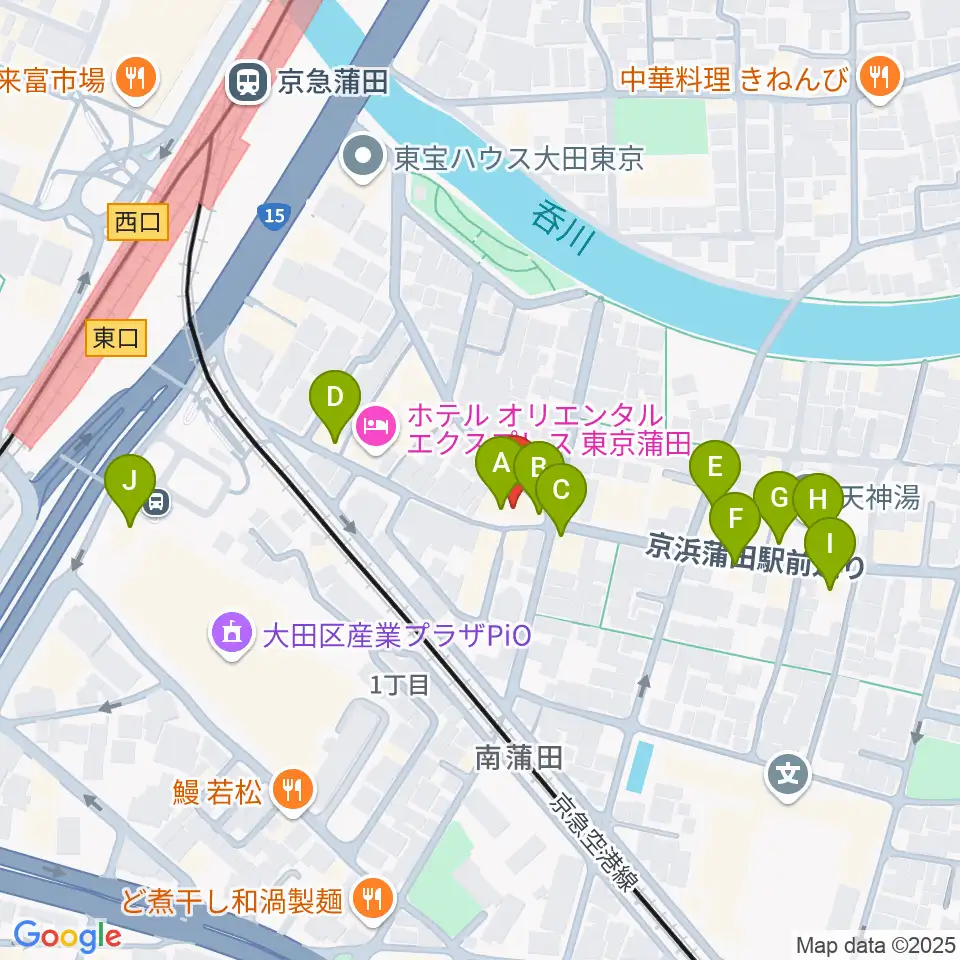 ジョイブラス周辺のファミレス・ファーストフード一覧地図