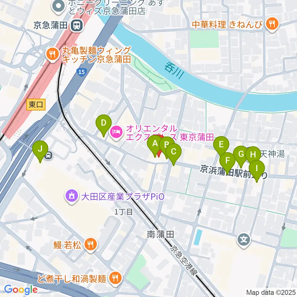 ジョイブラス周辺のファミレス・ファーストフード一覧地図