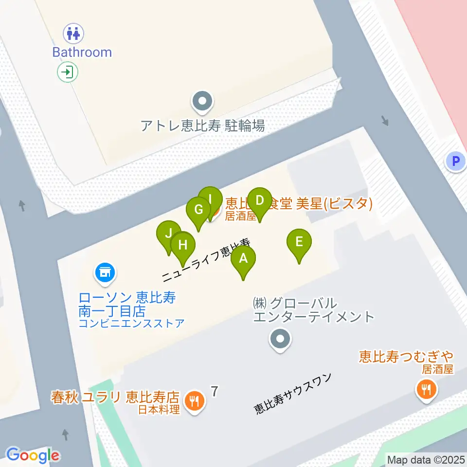 ゴーシュ弦楽器周辺のファミレス・ファーストフード一覧地図