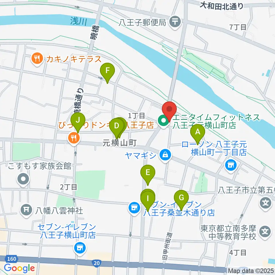 ベヒシュタイン・ジャパン本社 八王子・技術営業センター周辺のファミレス・ファーストフード一覧地図