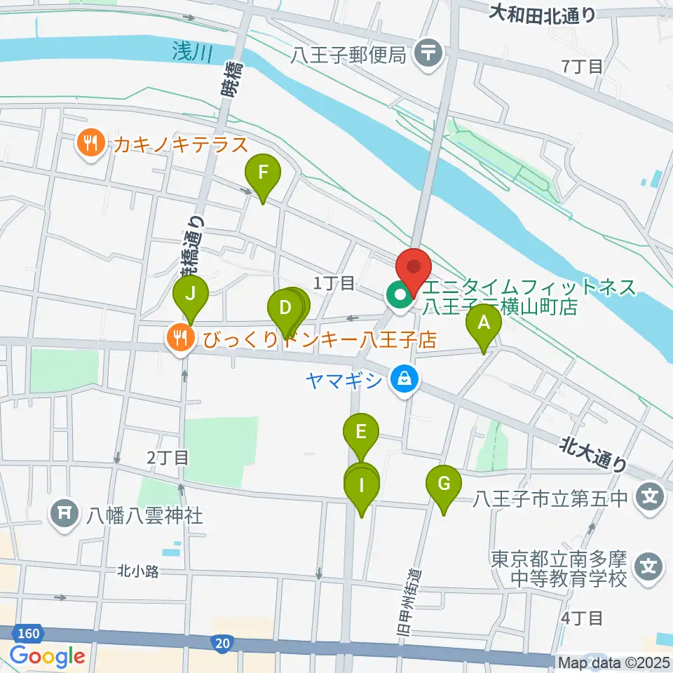 ベヒシュタイン・ジャパン本社 八王子・技術営業センター周辺のファミレス・ファーストフード一覧地図